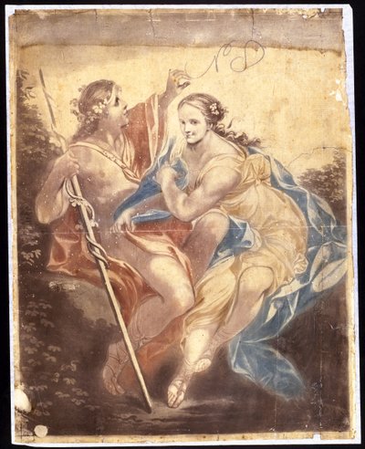 Venere e Adone, dopo un dipinto di Benjamin West da Francis Eginton