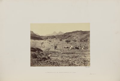 Un luogo di campeggio nel deserto del Sinai da Francis Frith