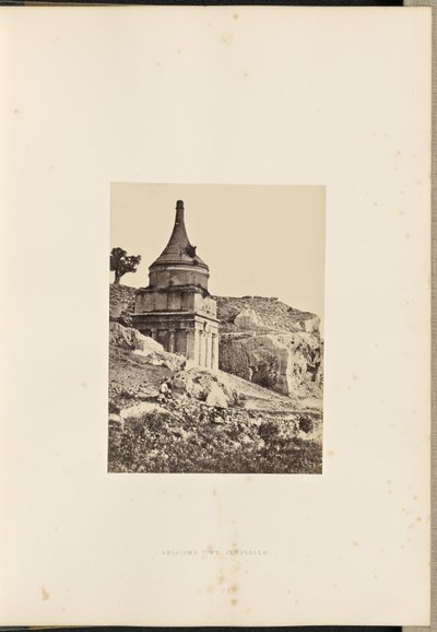 Tomba di Absalom, Gerusalemme da Francis Frith