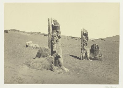 Colossi e sfingi a Wady Saboua, Nubia da Francis Frith
