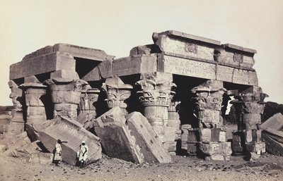 "Egitto e Palestina": rovine del tempio di Sobek e Haroeri di Kom Ombo, Alto Egitto da Francis Frith