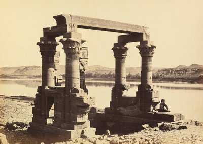"Egitto e Palestina": rovine del tempio di Wady Kardassy, Nubia da Francis Frith