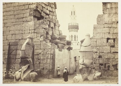 Ingresso al grande tempio, Luxor, 1857 da Francis Frith