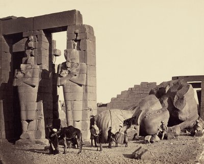Colosso caduto dal Ramesseum, Tebe da Francis Frith