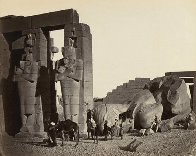 Statua caduta al Ramesseum, Tebe da Francis Frith