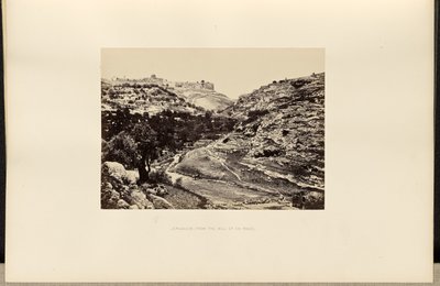 Gerusalemme, dal pozzo di En-Rogel da Francis Frith