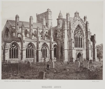Abbazia di Melrose, c.1857 da Francis Frith
