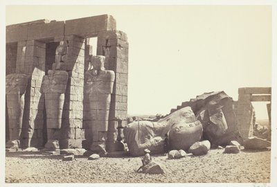 Pilastri di Osiride e Grande Colosso Caduto da Francis Frith