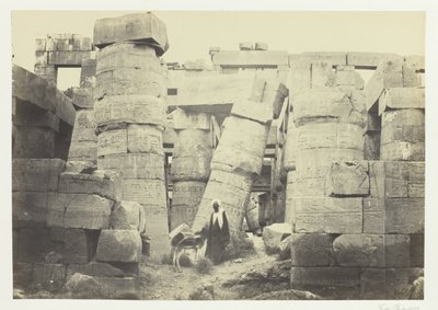 Pilastri della Sala Grande, Karnac da Francis Frith