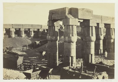 Porzione del Grande Tempio (i magazzini del governo), Luxor da Francis Frith