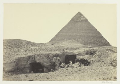 Tombe rupestri e piramide di Belzoni, Gizeh da Francis Frith