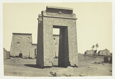 Porta scolpita, Karnac da Francis Frith