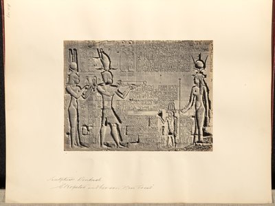 Sculture, Denderah, "Cleopatra e suo figlio, Nerone Casar da Francis Frith