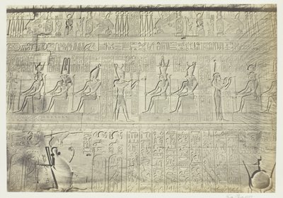 Sculture dal muro esterno, Dendera da Francis Frith