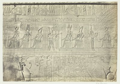 Sculture dal muro esterno, Dendera da Francis Frith