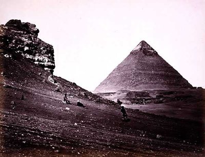 Seconda Piramide a El-Geezah, da sud-est da Francis Frith