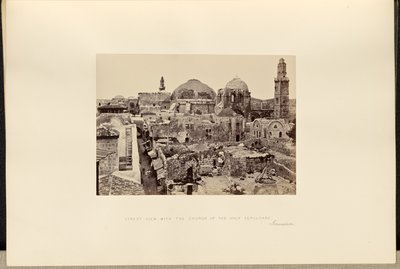 Veduta della strada con la Chiesa del Santo Sepolcro, Gerusalemme da Francis Frith
