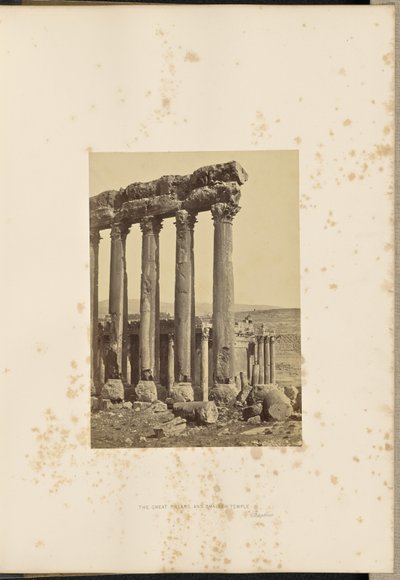 Le grandi colonne e il tempio minore di Baalbec da Francis Frith
