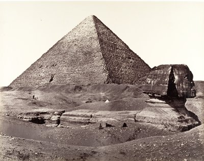 La Grande Piramide e La Grande Sfinge, 1858 da Francis Frith