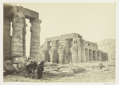 Il Memnonium, Tebe, dalla pianura da Francis Frith