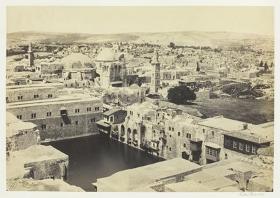 La Piscina di Ezechia, dalla Torre di Ippico, Gerusalemme da Francis Frith