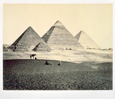 Le piramidi di El-Geezeh da sud-ovest, Egitto, 1858 da Francis Frith