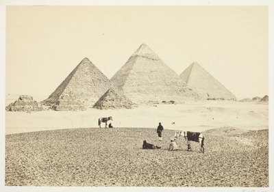 Le piramidi di El Geezeh, da sud-ovest da Francis Frith