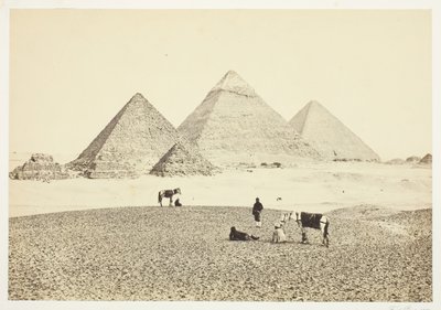 Le Piramidi di El Geezeh, da sud-ovest, 1857 da Francis Frith
