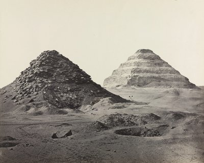 Le piramidi di Saqqara, da nord-est da Francis Frith