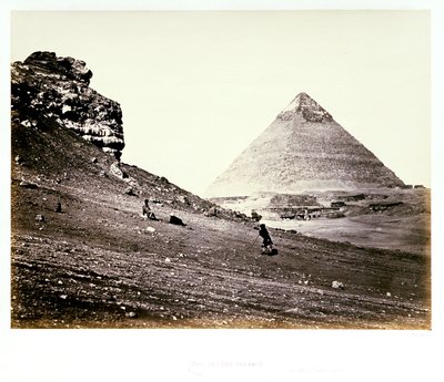 La seconda piramide, da sud-est da Francis Frith