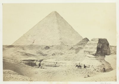 La Sfinge e la Grande Piramide, Giza, 1857 da Francis Frith