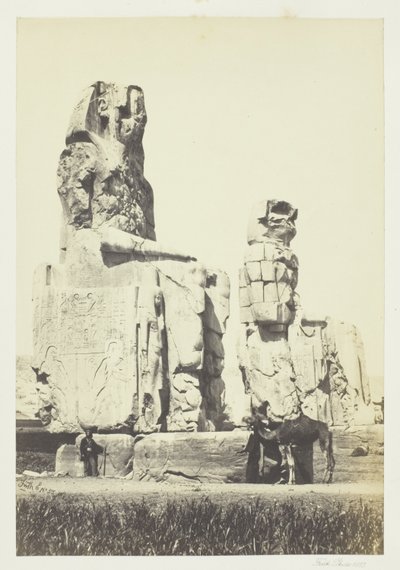 Le statue di Memnone, Piana di Tebe da Francis Frith