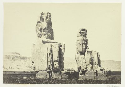 Le statue di Memnon, Piana di Tebe da Francis Frith
