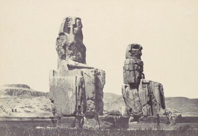 Le statue di Memnone. Pianura di Tebe, 1857 da Francis Frith