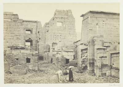 Il Palazzo del Tempio, Medinet Haboo da Francis Frith