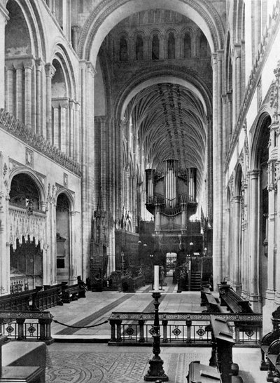 Il coro, Cattedrale di Norwich, 1924-1926 da Frith and Co