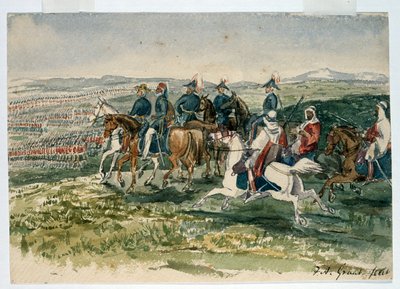 Le Guardie e gli Highlanders ricevuti da Omar Pasha e dal Maresciallo St Arnaud comandati dal Duca di Cambridge ad Aladyn, 6 luglio 1854 da Francis Grant