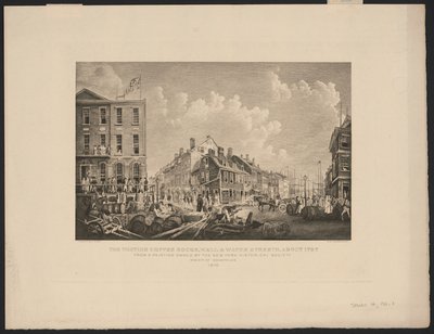 Tontine Coffee House su Wall Street, New York da Francis Guy