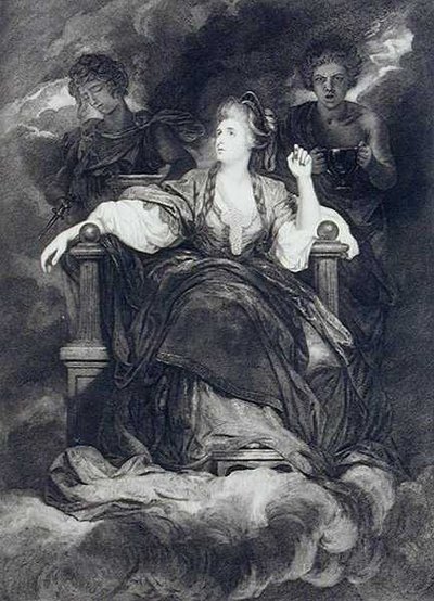 Mrs Siddons nel ruolo di Musa Tragica da Francis Haward