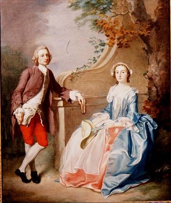 Una signora e un gentiluomo: pezzo di conversazione da Francis Hayman