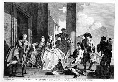 Mademoiselle Catherina, inciso da Charles Grignion (1743) da Francis Hayman