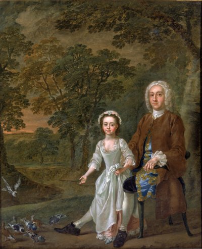 William Ellis e sua figlia Elizabeth, c.1745 da Francis Hayman