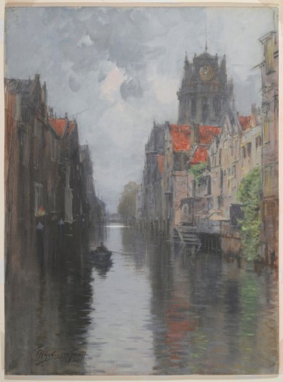 Dietro la Groote Kirk, Dordrecht, c.1880s da Francis Hopkinson Smith