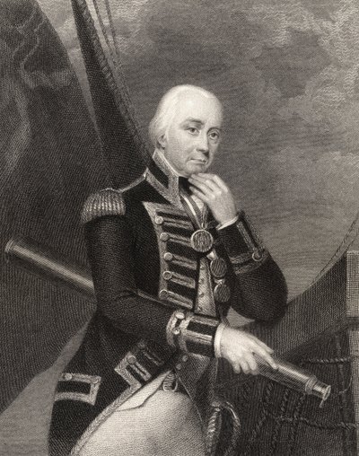 Ammiraglio Lord Cuthbert Collingwood, inciso da W. Finden, da 