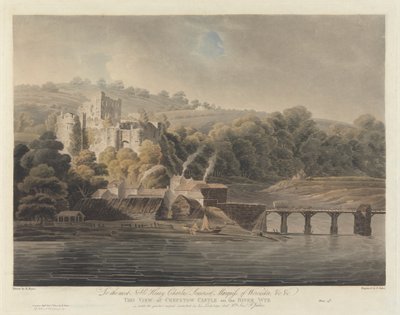 Castello di Chepstow sul fiume Wye da Francis Jukes