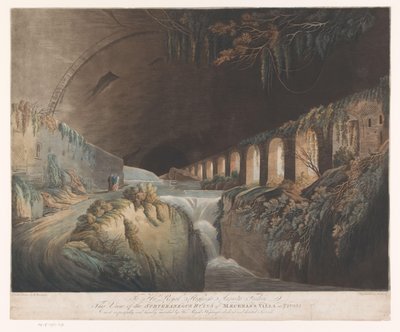 Veduta delle rovine sotterranee della Villa di Mecenate a Tivoli da Francis Jukes