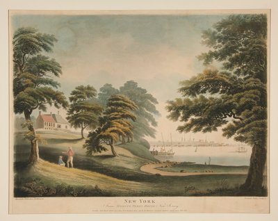 New York (dalla Hobuck Ferry House, New Jersey) da Francis Jukes