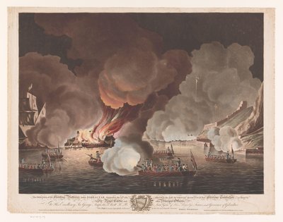 Vernietigen van schepen voor Gibraltar, 14 september 1782 da Francis Jukes