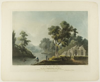Veduta della chiesa di Erbistock da Francis Jukes