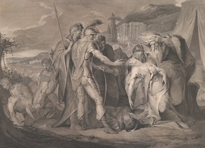Re Lear piangente sul corpo di Cordelia da Francis Legat